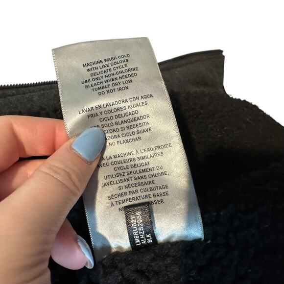 Levi's Black Faux Leather Sherpa Trucker Jacket with Built in Hoodie XXL - Picture 6 of 7